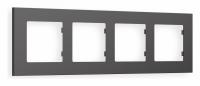 Рамка ALFA Qubi (Антрацит серый) 4-ая AF250654