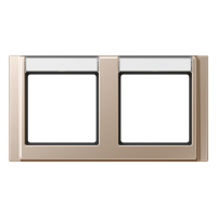 JUNG Рамка 2-кратная с полем для надписи шампань