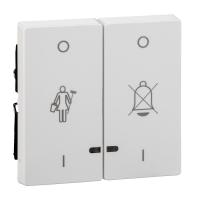 SE Merten SM Бел Актив Две Клавиши "перечеркнутый звонок", "горничная" с окошком для свет. индикации