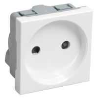 IEK Розетка без з/к 2к, 2 модуля (белая) РКС-20-20-П