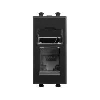 DKC Avanti Черный матовый Компьютерная розетка RJ-45  категория 5е 1 модуль