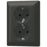 JUNG Розетка сдвоенная, антрацит