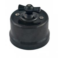 BIRONI Лизетта Керамика Черный Выключатель проходной 1-кл