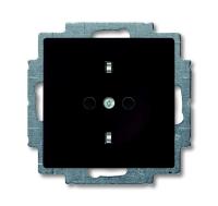 ABB BJB Basic 55 Шато (чёрн) Розетка с/з с защитными шторками