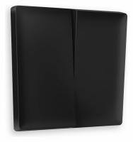 Лицевая панель ALFA (Черный матовый) для 2-клавишных выключателей QUANT AP8030