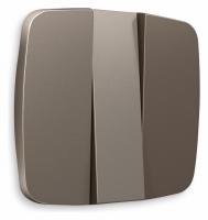 Лицевая панель OMEGA (Темная бронза матовый) для 3-клавишных выключателей QUANT OP6350