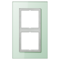 JUNG LS plus Стекло Светло-зеленое Рамка 2-ая