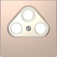 SE Merten D-Life Шампань Накладка центральная TV розетки, 2/3 отверстий