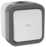 IEK TORS Переключатель однокл. с ин. 10А IP55 TS202 белый