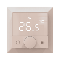 Donel Термостат с датчиком пола, программируемый,16 A 55*55 мм, кашемир, ручка настройки, серия DTEF