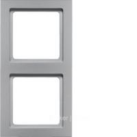 Berker Q.3 Алюминий с эффектом бархата Рамка 2-местная