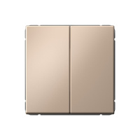 Systeme Electric ArtGallery Песочный Выключатель 2-клавишный кнопочный, 10АХ, механизм, быстрозажим. клем.