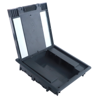 Donel Лючок в пол 16 мод. (8 мод. 45х45 мм.) верт. установка, глубина 50мм, крышка ABS + гальванизированная стальная вставка