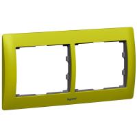 Legrand Galea Life Зеленый Металл/Magic Green Рамка 2-я гориз