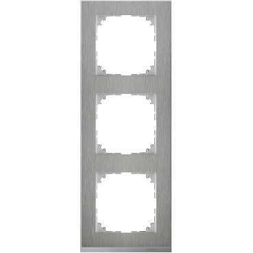 SE Merten SM M-Pure Decor Нерж.сталь/Алюминий Рамка 3-ая