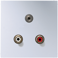 JUNG 2x Cinch Audio (RCA) / Stereo разъем (TRS 3.5 mm), алюминий