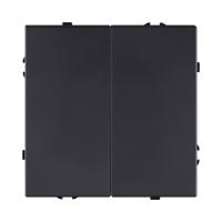 Выключатель 2-клавишный проходной 10А/250В, черный матовый Kollinger Eclipse EC-005BK