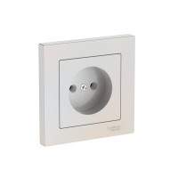 Systeme Electric AtlasDesign Жемчуг Розетка без заземления, 16А, в сборе, быстрозажим. клем.