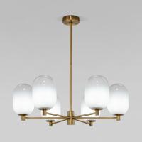 Потолочный светильник со стеклянными плафонами 60161/6 латунь Eurosvet Loona