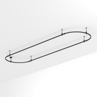 Arlight Основание ART-APRIORI-OVAL-ROD-200-4000x1000 (BK) (IP20 Металл, 3 года)