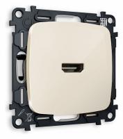 Комплект механизма розетки HDMI 2.0 OMEGA MO314010 Бежевый глянец 40V/500mA 2.0GHz 5-18Gbit/s QUANT