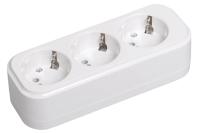 IEK Розетка переносная разб. К03 3 места CLASSIC