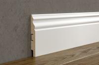 Плинтус AP22 под покраску, белый, 134x16x2400 мм, МДФ, с пазом