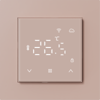 Donel Термостат с датчиком пола и воздуха с WiFi, 16 A, 55*55 мм., программируемый, стекло кашемир, серия DTEF