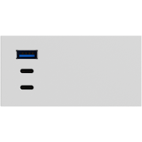 Donel USB зарядное устройство, 100W, Type A + C + C, 4 мод., бел. матовая (90х45мм), DUSB100WWM