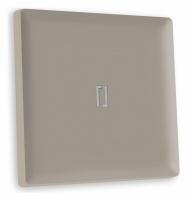 Лицевая панель ALFA (Серо-бежевый матовый) для 1-кл  выключателей с подсветкой QUANT AP3620