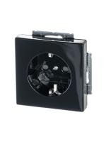 ABB BJE Solo/Future Чёрный Антрацит Розетка с/з с защитными шторками
