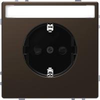 SE Merten D-Life Мокко Розетка 16А с/з и полем для надписи