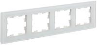 IEK BRITE DECOR Белый матовый стекло Рамка 4-м РУ-4-2-Бр