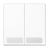 JUNG Клавиши для сдвоенных выключателей с полем для надписи белые