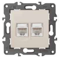 ЭРА 14-3108-02 Elegance Сл.кость Розетка комп 2xRJ45