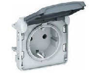 Legrand Plexo Белый Розетка 2К+З, нем. 16А