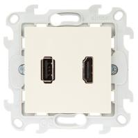 Simon 24 Слоновая кость Коннектор HDMI+USB 2.0