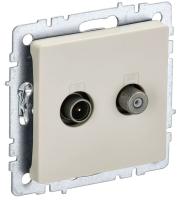 IEK BRITE Розетка двойная TV+SAT РТВ/РСп12-БрКр бежевый