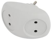 ЭРА Разветвитель электрический SPx-2-W на 2 розетки без заземления 10А белый