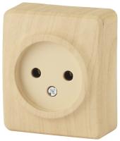 ЭРА 11-2201-11 Розетка 2P, 16АХ-250В, ОУ, Эксперт, Сосна