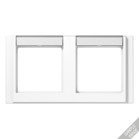JUNG A 500 Алюминий Рамка 3-ая с шильдиком горизонтальная