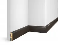Плинтус EP02 NanoFlex, дуб Темный, 60x16x2400 мм, МДФ