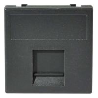 Simon Connect Графит Адаптер со шторкой на 1 RJ45 конектор, AMP(S110,SL110,SLt),Brand-Rex,RIT45х45мм