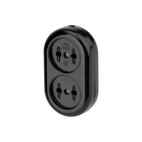 Колодка 2 гнезда карболитовая б/з 16 А, черная Rexant