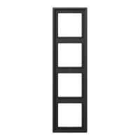 JUNG LS 990 Антрацит (лакир. алюминий) Рамка 4-ая