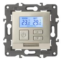 ЭРА 14-4111-04 Elegance Шампань Терморегулятор универс., 16А, 230В