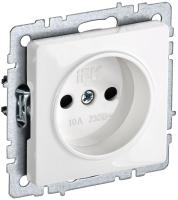 IEK BRITE Роз. без з/к/ш 10А РС10-1-0-БрБ бел.