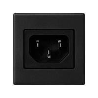 Simon Connect Графит Плата c 1-м разъёмом папа IEC320, 45х45мм