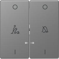 SE Merten D-Life Нержавеющая Сталь Клавиша 2-ая, линзой LED, символ: «звонок»/горничная