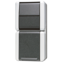 JUNG Комбинация - розетка универсальный выключатель для накладного монтажа IP44